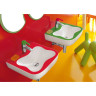 Смеситель для раковины LAUFEN FLORAKIDS красный рычаг, с донным клапаном 3.1165.1.024.111.1